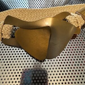 Elegant Gold and Tan Women's Belt Vintage